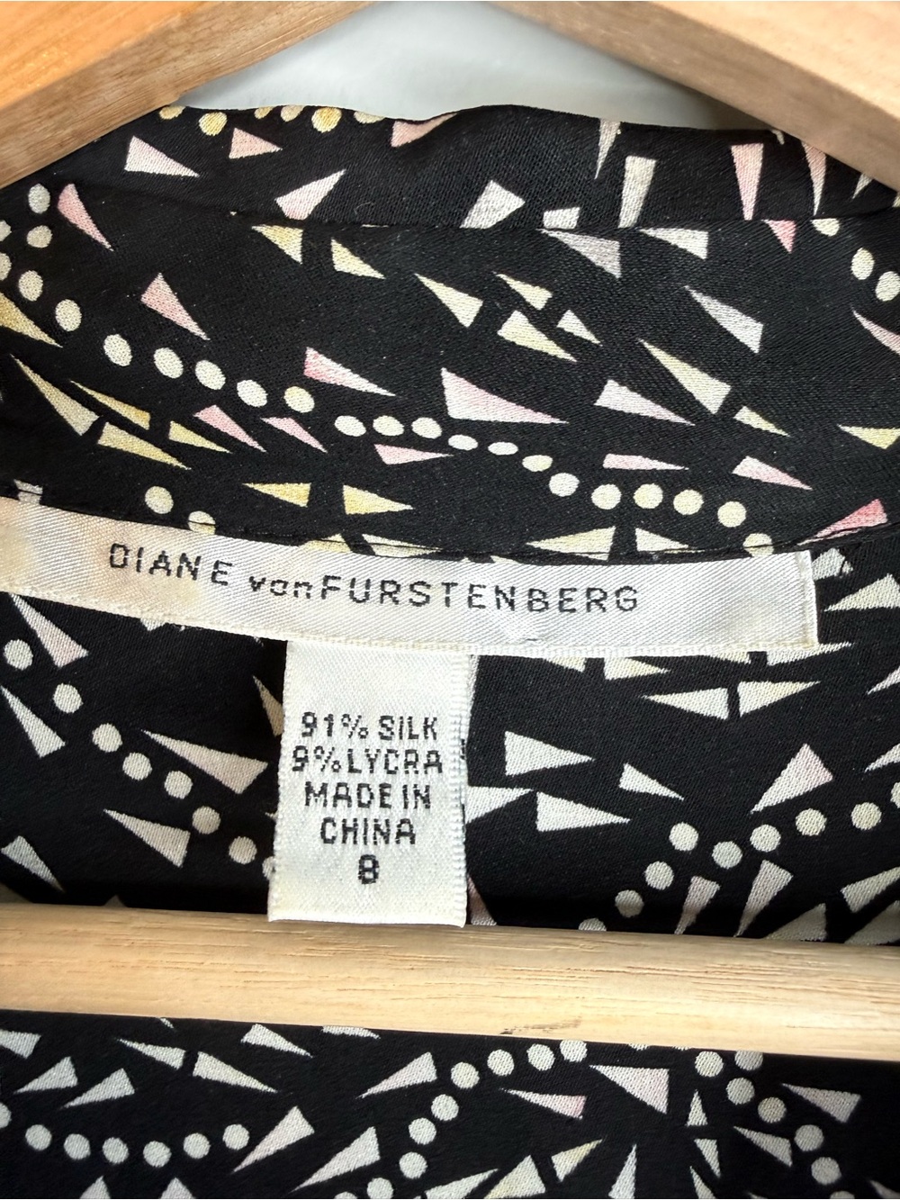 Diane von Furstenberg Silk Shirt Dress Button-Down Collared Midi Dress Size 8 - Picture 4 of 10